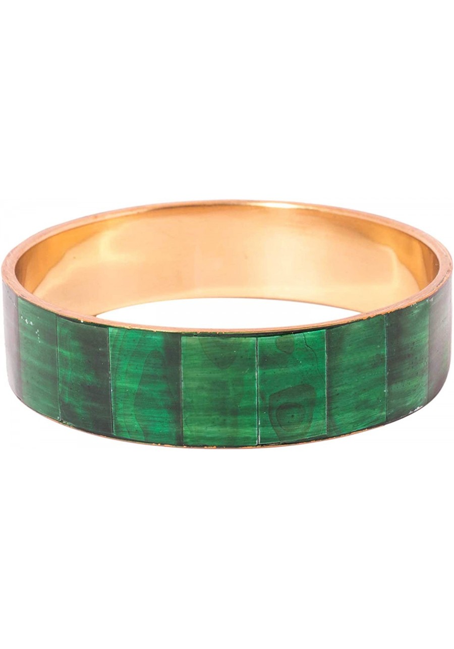 Set Of 2 Bangles Made Of Mop With Two Tones Of Green $16.01 Bangle