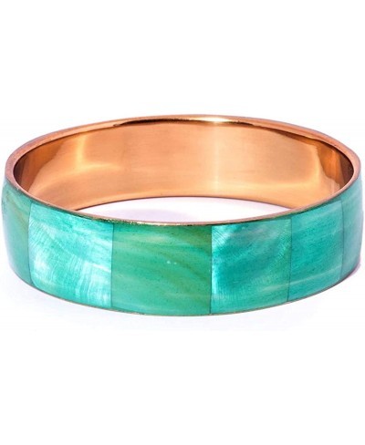 Set Of 2 Bangles Made Of Mop With Two Tones Of Green $16.01 Bangle