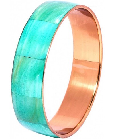 Set Of 2 Bangles Made Of Mop With Two Tones Of Green $16.01 Bangle