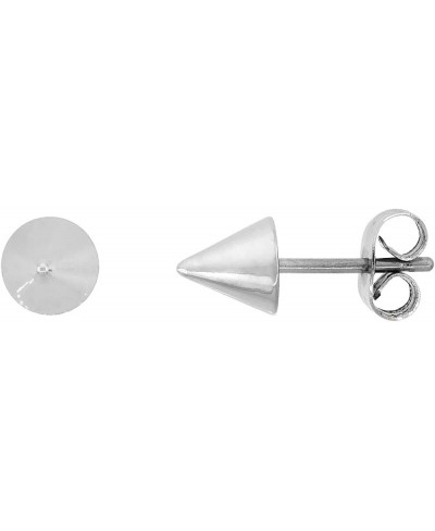 Stainless Steel Cone Spike Stud Earrings 1/4 inch Round $19.49 Stud