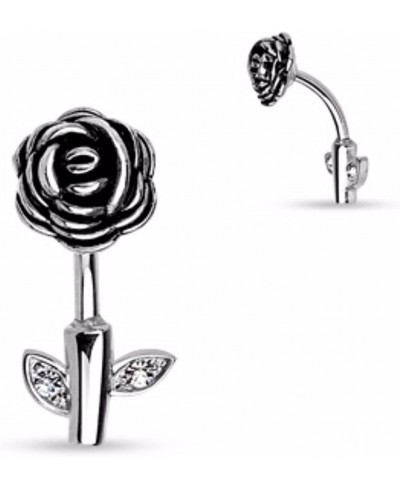 Rose Stem 316L Surgical Steel Belly Button Rings $16.08 Piercing Jewelry