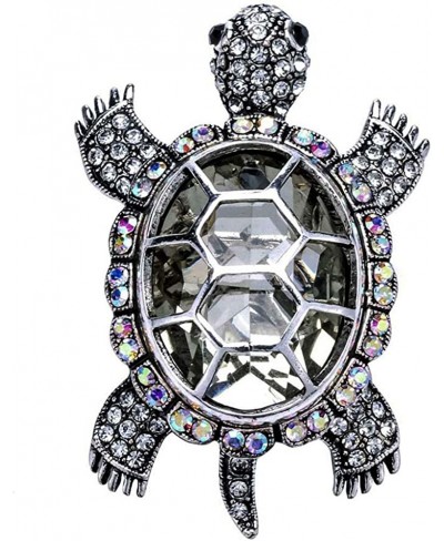 Women's Crystal Big Turtle Pin Brooch Pendant 2-in-1 for blouse jacket coat scarf or bag $13.89 Brooches & Pins