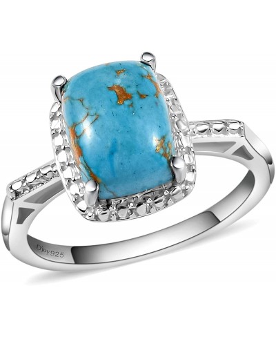 Blue Turquoise Statement Ring for Women 925 Sterling Silver $34.44 Statement