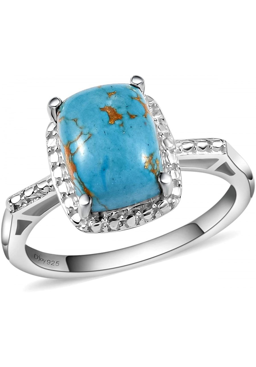 Blue Turquoise Statement Ring for Women 925 Sterling Silver $34.44 Statement