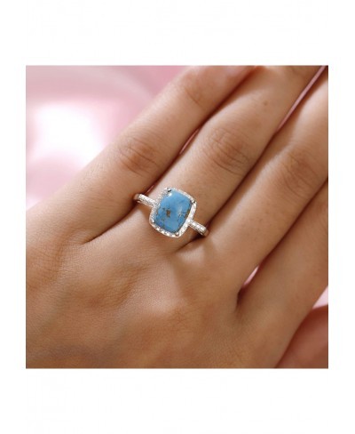 Blue Turquoise Statement Ring for Women 925 Sterling Silver $34.44 Statement