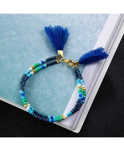 Boho Beaded Anklets Colorful Seed Ankle Bracelet Beach Foot Chain for Women and Girls $10.00 Anklets