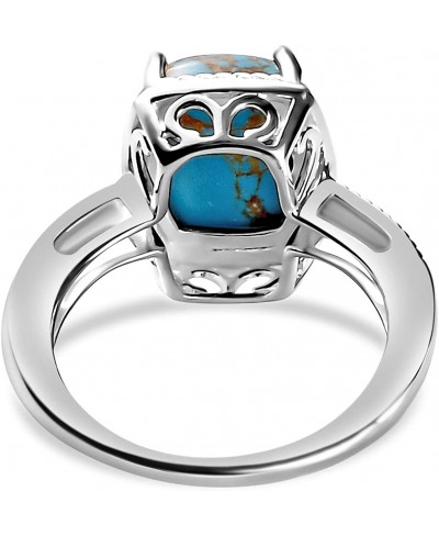 Blue Turquoise Statement Ring for Women 925 Sterling Silver $34.44 Statement