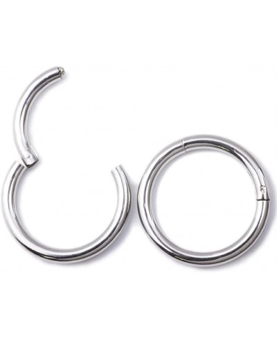316l Surgical Steel Hinged Nose Rings Hoop Earrings 18G 16G Diameter 6mm 8mm 10mm Rose Gold Silver Black $8.83 Piercing Jewelry