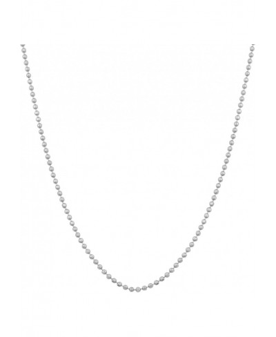 Sterling Silver 0.9 mm Diamond-cut Ball Chain Necklace for Women (16 18 20 22 24 or 30 inch) $12.54 Chains