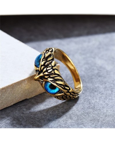 Stainless Steel Signet Biker Ring Vintage Animal Demon Eye Owl Rings for Men Women Statement Jewelry $10.84 Statement