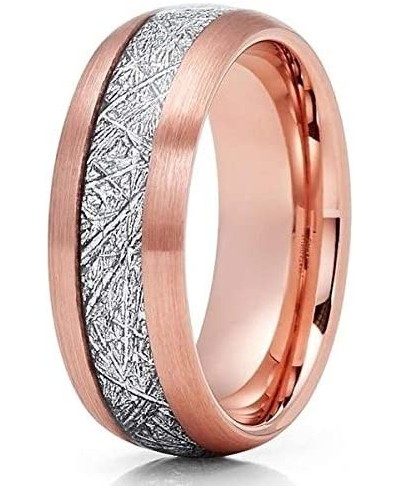 Rose Gold Tungsten Wedding Band - Meteorite Wedding Band -Meteorite Ring $36.65 Bands