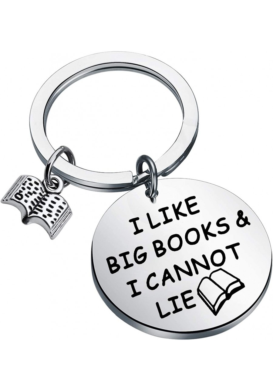 Book Keychain Bookworm Gift Book Lover Gift I Like Big Books and I Cannot Lie Keychain $9.91 Pendants & Coins