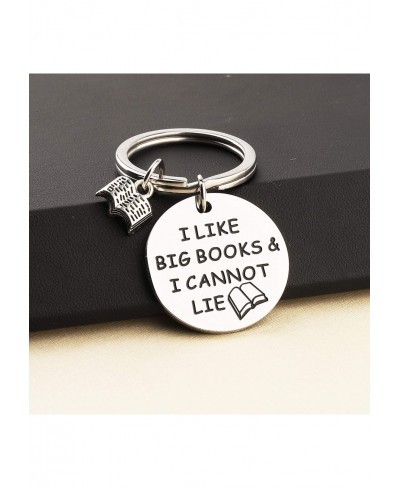 Book Keychain Bookworm Gift Book Lover Gift I Like Big Books and I Cannot Lie Keychain $9.91 Pendants & Coins