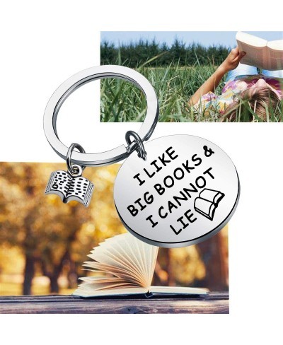 Book Keychain Bookworm Gift Book Lover Gift I Like Big Books and I Cannot Lie Keychain $9.91 Pendants & Coins