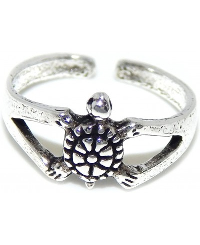 A+ Collection 925 Sterling Silver Turtle Above Knuckle Ring Mid Finger Top Stacking or can use for Toe Ring Summer Women's Ad...