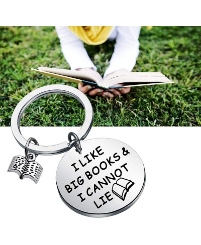 Book Keychain Bookworm Gift Book Lover Gift I Like Big Books and I Cannot Lie Keychain $9.91 Pendants & Coins