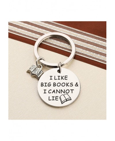 Book Keychain Bookworm Gift Book Lover Gift I Like Big Books and I Cannot Lie Keychain $9.91 Pendants & Coins