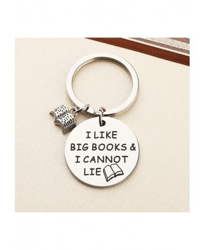 Book Keychain Bookworm Gift Book Lover Gift I Like Big Books and I Cannot Lie Keychain $9.91 Pendants & Coins