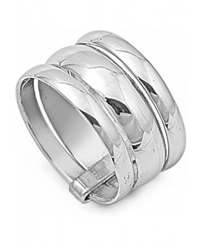 Solid Plain Triple Band .925 Sterling Silver Ring Sizes 6-10 $20.41 Bands