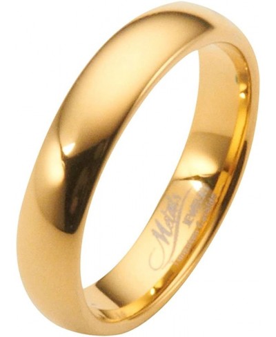 Custom Engraved 6mm Gold Plated Star of David Tungsten Carbide Dome Ring Size 9 $24.57 Statement