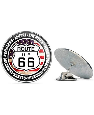 Round US Route 66 Sign with 8 States (Travel Historic) Metal 0.75" Lapel Hat Pin Tie Tack Pinback $9.94 Brooches & Pins
