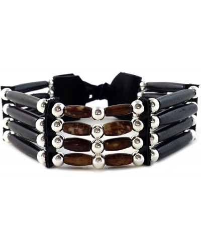 Handmade Traditional 4 Row Buffalo Bone Hairpipe Tribal Choker Necklace $38.43 Chokers