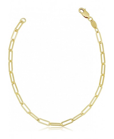 Solid 14k Yellow Gold Filled Paperclip Chain Bracelet for Women (2.5 mm 7.5 inch) $20.76 Link
