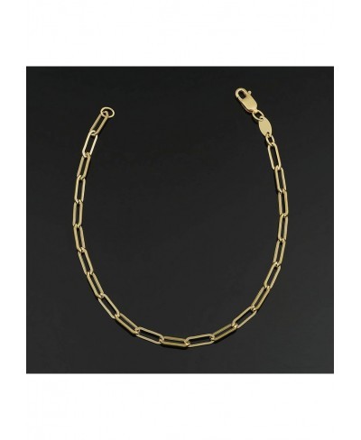 Solid 14k Yellow Gold Filled Paperclip Chain Bracelet for Women (2.5 mm 7.5 inch) $20.76 Link