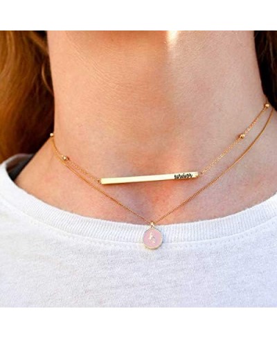 Breast Cancer Survivor Gifts for Women - 2-Layer Breast Cancer 'Survivor' Necklace in Gold - Premium Breast Cancer Awareness ...