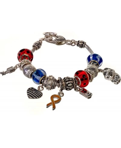 Silver-tone U.S. Army Troop Yellow Red White Blue Ribbon American Flag Charm Bracelet Jewelry Nexus $17.05 Charms & Charm Bra...