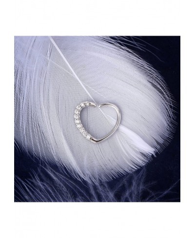 Body Piercing Jewelry Heart Sharped Right Closure Daith Cartilage Tragus Helix Earrings 16 Gauge $14.67 Piercing Jewelry