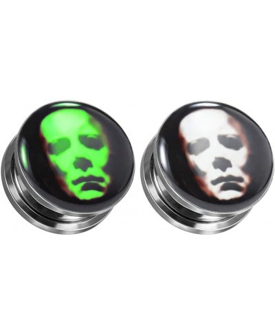 8 Pcs Stainless Steel Fluoresscence Epoxy Screw Fit Ear Gauges Ear Plug Flesh Piercing Jewelry 2g - 1-3/16 inch $17.65 Pierci...