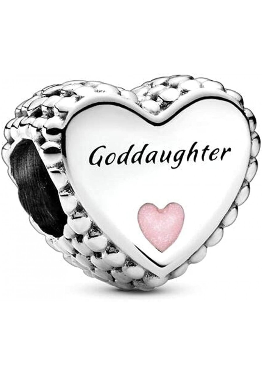 Goddaughter Heart Charm 925 Sterling Silver for Woman Girl Beads Gifts for Women Bracelet&Necklace T257 $17.69 Charms & Charm...