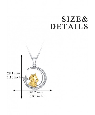 Unicorn Gifts Sterling Silver Unicorn Necklace Unicorn Pendant Jewelry for Women $23.47 Pendant Necklaces