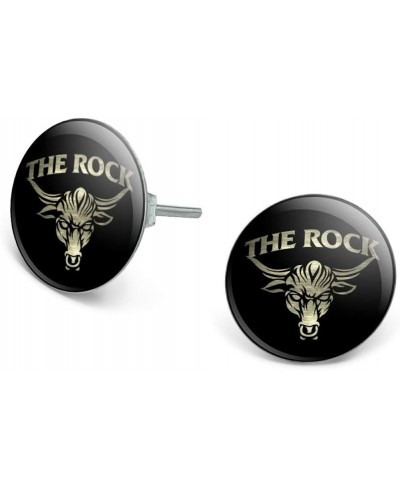 WWE The Rock Brahma Bull Novelty Silver Plated Stud Earrings $10.30 Stud