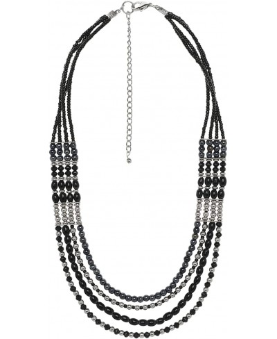 Handmade Multilayer Bohemian Bead Necklace For Women & Girls $15.08 Strands