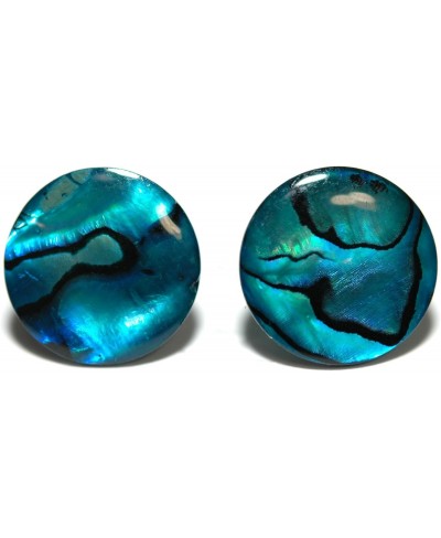 12mm (1/2") Dark Blue Abalone Paua Shell Stud Earrings (S090c) $13.76 Stud