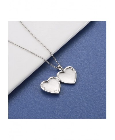 Pet Locket Necklace That Holds Photo Pictures 925 Silver Dog Puppy Heart Memorial Pendant Jewelry for Women Girl $41.23 Penda...