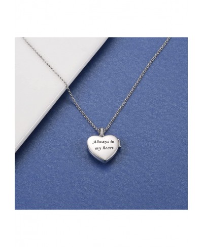 Pet Locket Necklace That Holds Photo Pictures 925 Silver Dog Puppy Heart Memorial Pendant Jewelry for Women Girl $41.23 Penda...