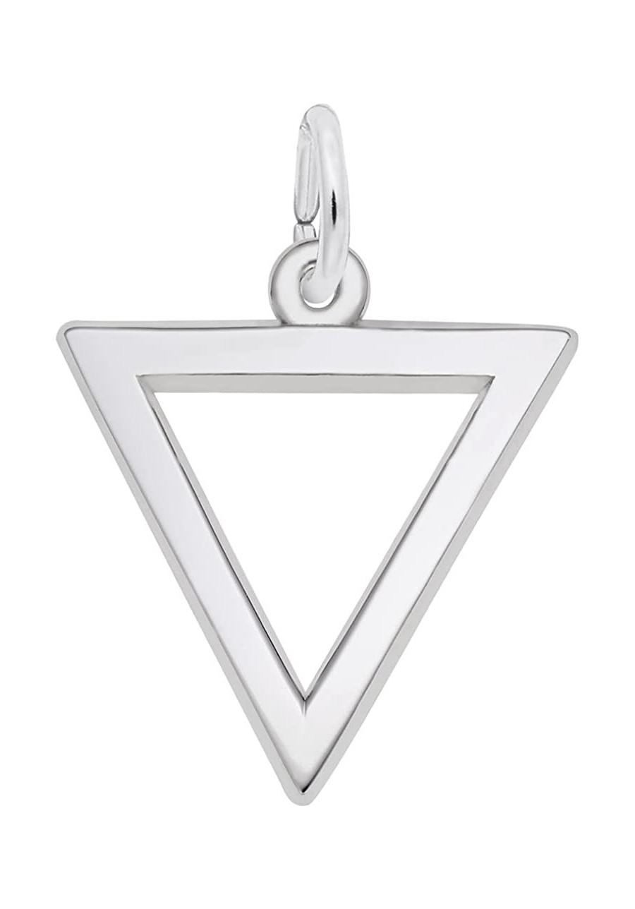 Triangle Charm Pendant Available in Gold or Sterling Silver $33.90 Pendants & Coins