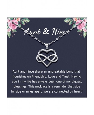 Infinity Heart Necklace Jewelry Gifts for Granddaughter Bonus Mom Daughter Aunt Niece $17.54 Pendant Necklaces