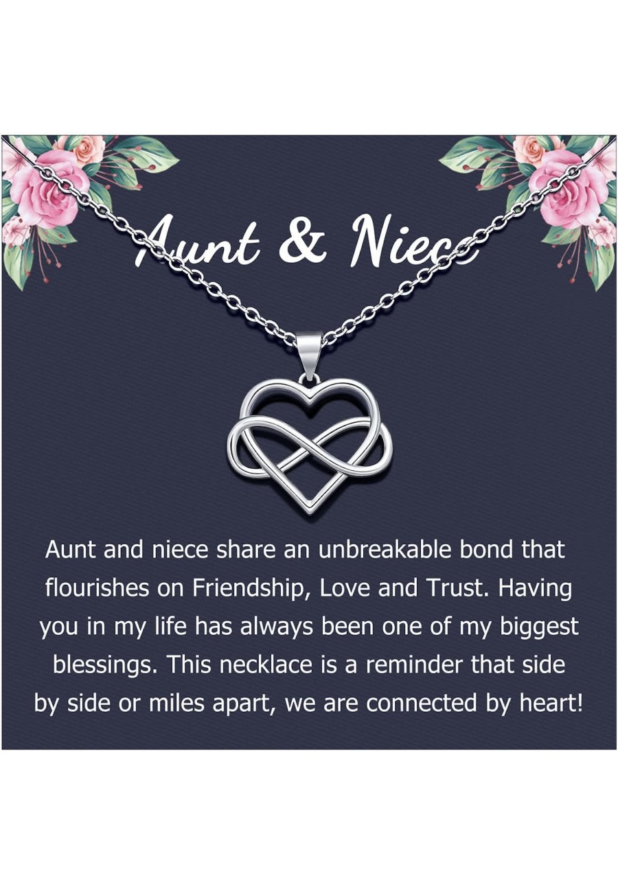 Infinity Heart Necklace Jewelry Gifts for Granddaughter Bonus Mom Daughter Aunt Niece $17.54 Pendant Necklaces