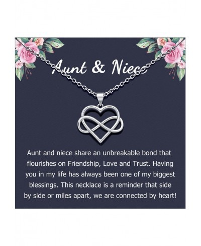 Infinity Heart Necklace Jewelry Gifts for Granddaughter Bonus Mom Daughter Aunt Niece $17.54 Pendant Necklaces