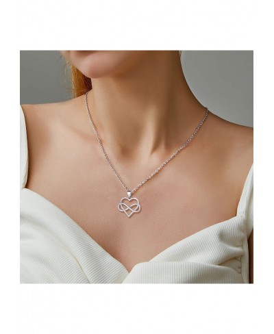 Infinity Heart Necklace Jewelry Gifts for Granddaughter Bonus Mom Daughter Aunt Niece $17.54 Pendant Necklaces