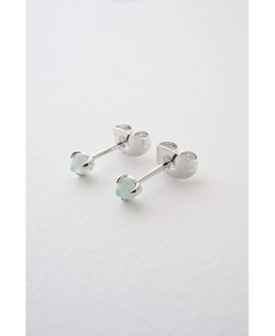 Tiny Jade Orb Solitaire Studs in Gold Rose Gold or Silver Minimalist Delicate Jewelry $20.74 Stud