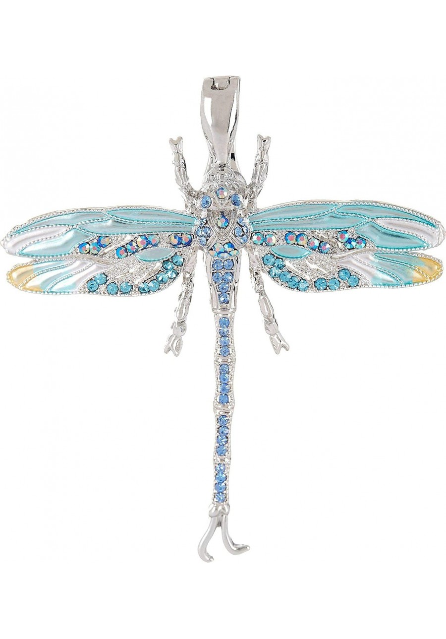 Rhinestone & Enamel Dragonfly Pendant One Size Aqua Blue Multi $17.67 Pendants & Coins