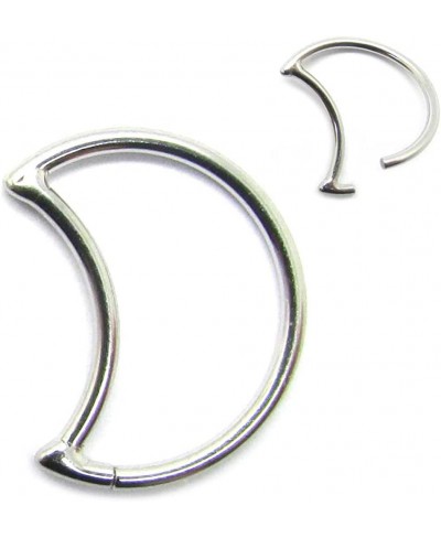 18ga 8mm(5/16") Annealed Crescent Daith Seamless Ear Piercing Earrings 316L Steel Fake Moon Continuous Helix Cartilage Lobe R...