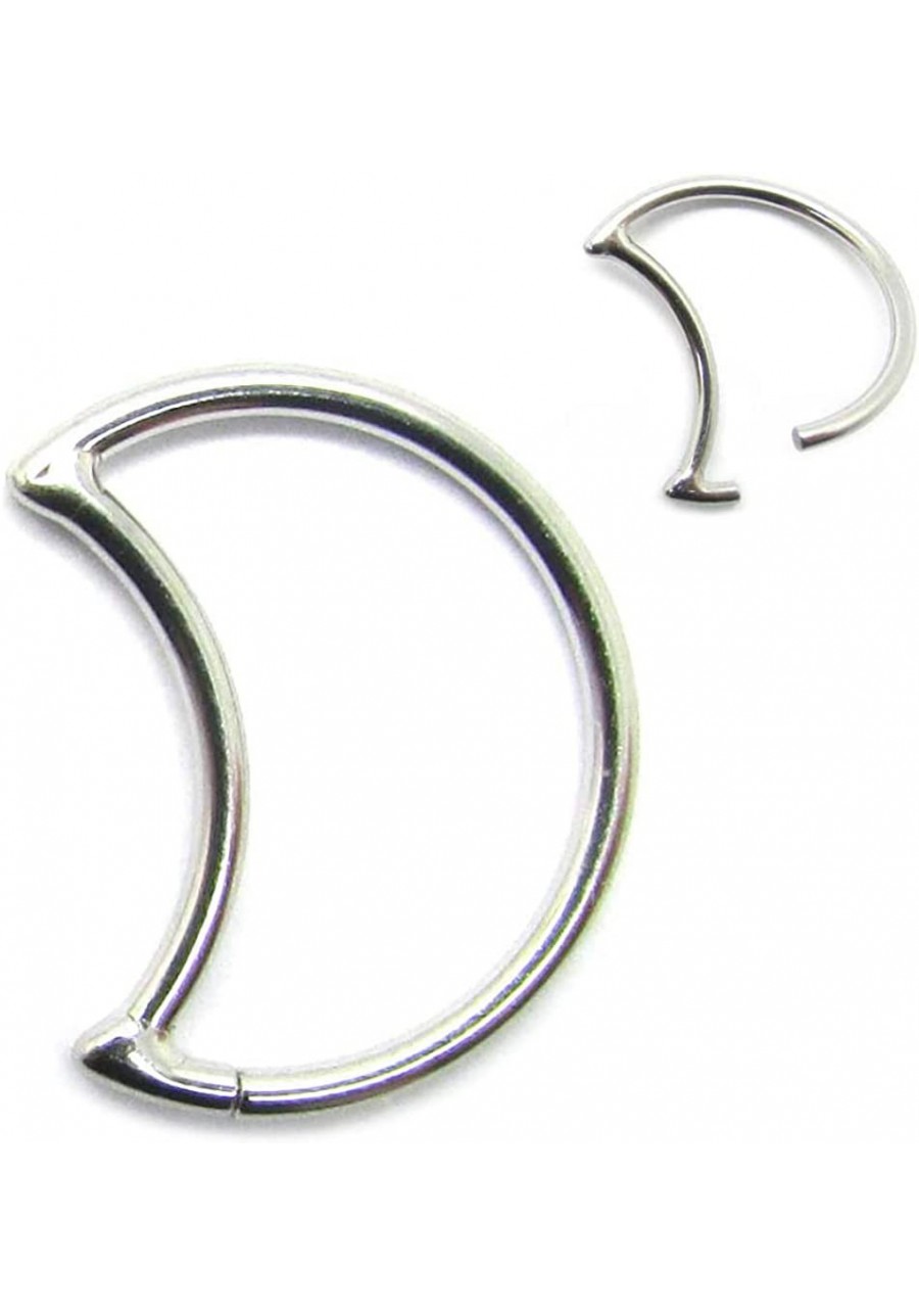 18ga 8mm(5/16") Annealed Crescent Daith Seamless Ear Piercing Earrings 316L Steel Fake Moon Continuous Helix Cartilage Lobe R...