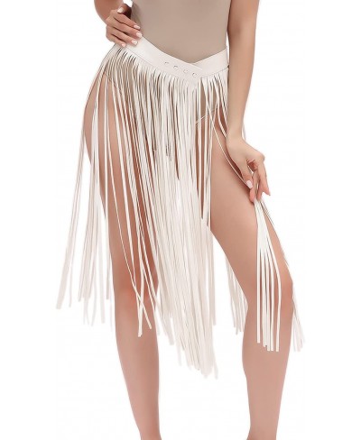 Tassel Leather Belt Skirt Fringe Punk Gypsy Waist Chain Dance Festival Party Body Accessory Waistband Hip Scarf $27.31 Body C...