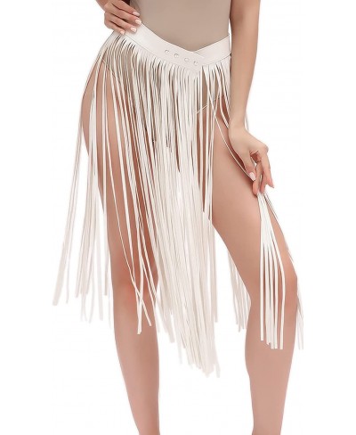 Tassel Leather Belt Skirt Fringe Punk Gypsy Waist Chain Dance Festival Party Body Accessory Waistband Hip Scarf $27.31 Body C...